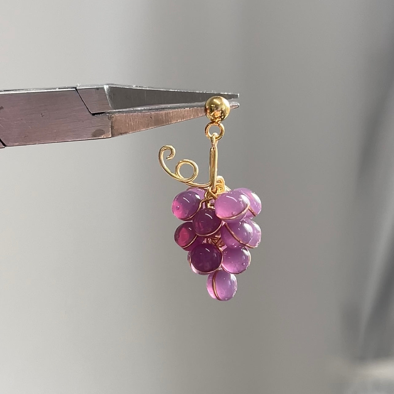 Preorder | Green and Purple Grape Earrings