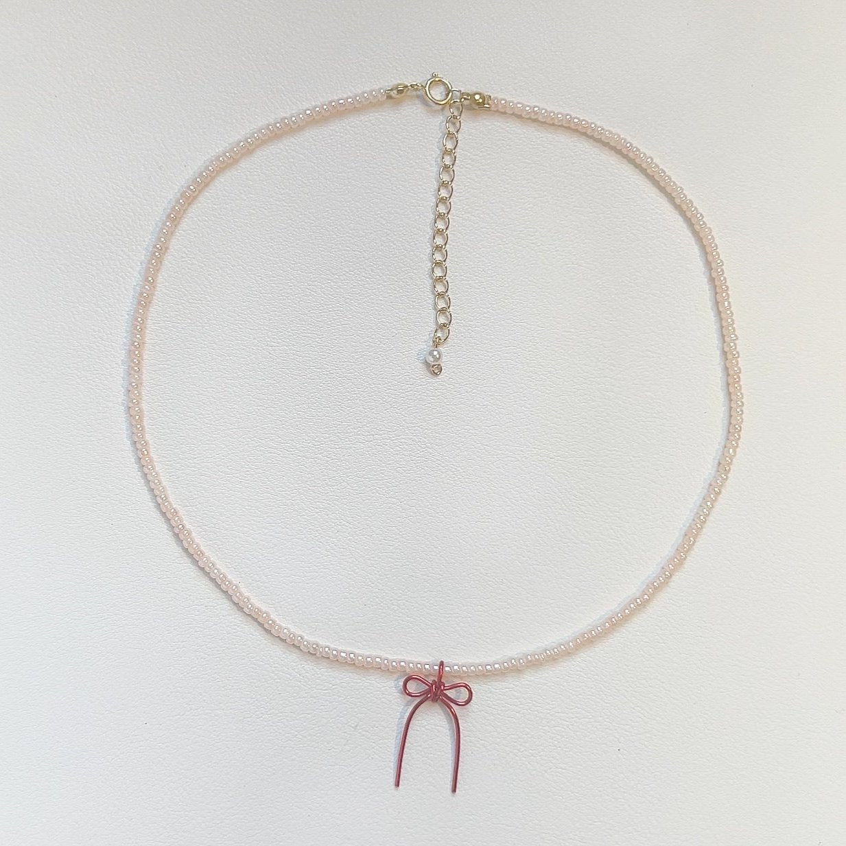 Preorder | Beaded Bow Necklace