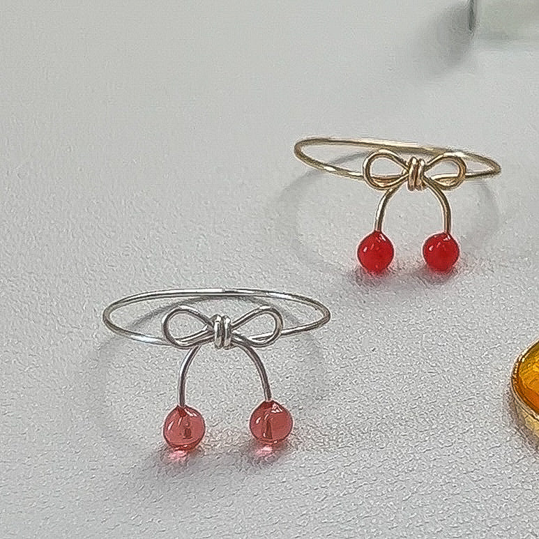 Cherry Bow Rings