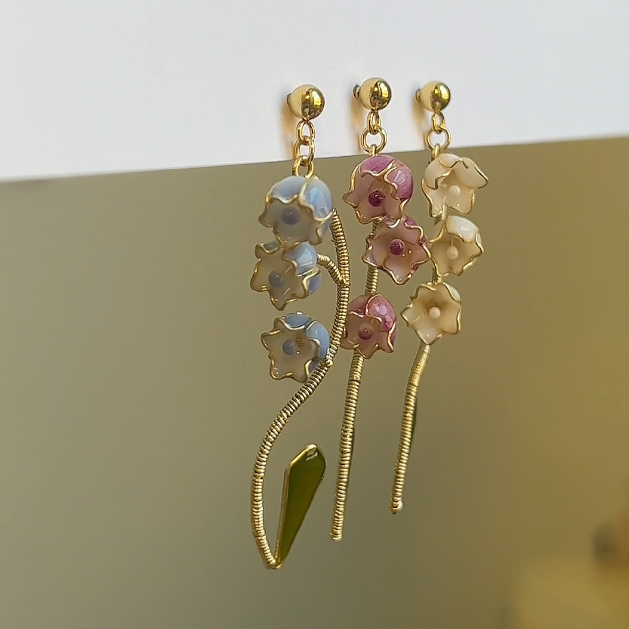 Preorder | Color-Changing Lily of the Valley Earrings