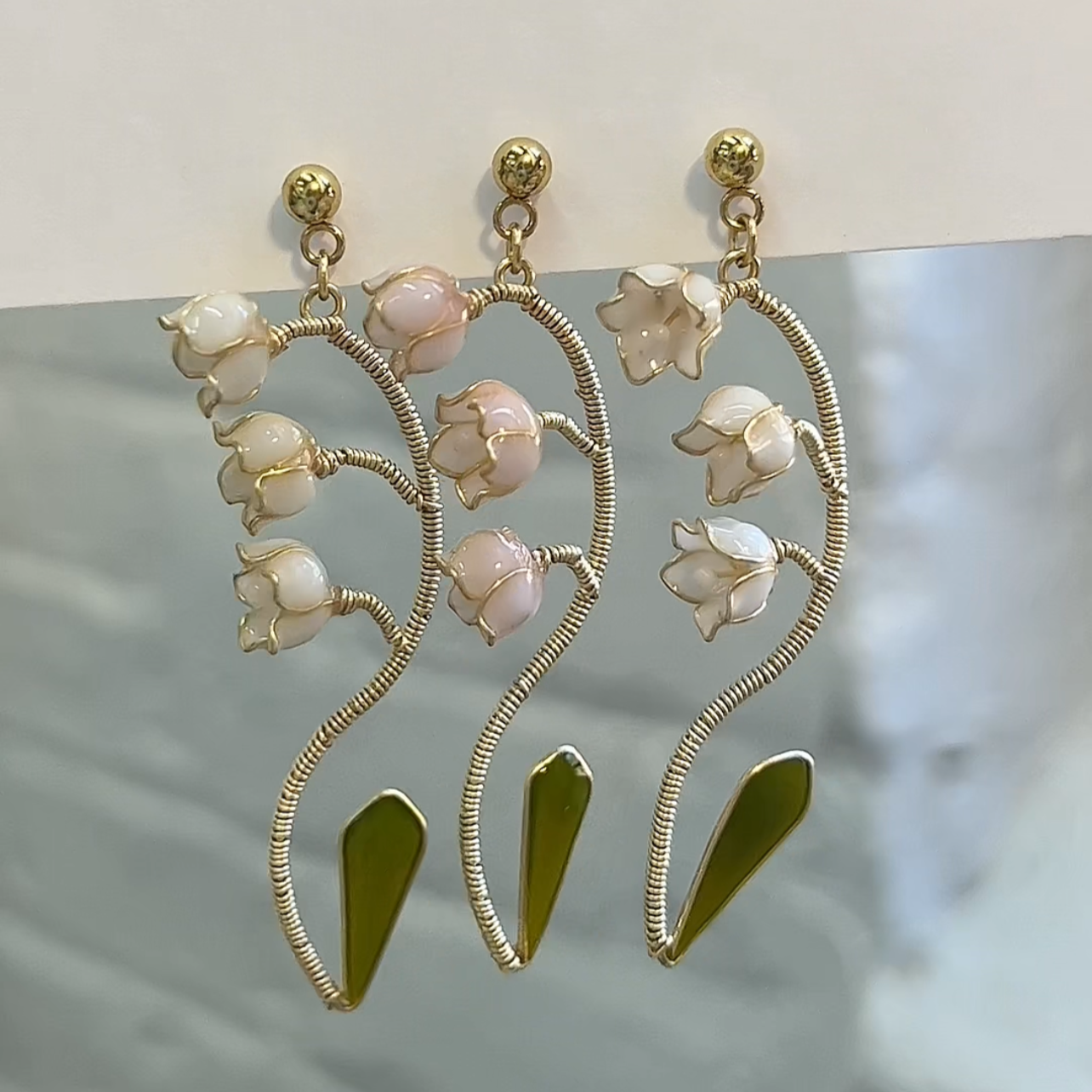 Preorder | Color-Changing Lily of the Valley Earrings