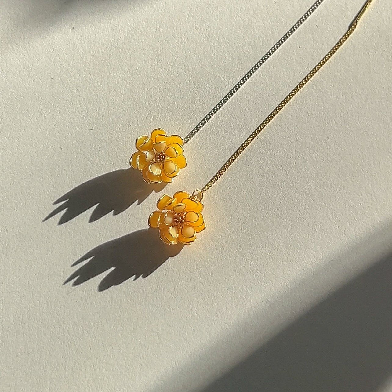 Preorder | Lotus Flower Threader Earrings