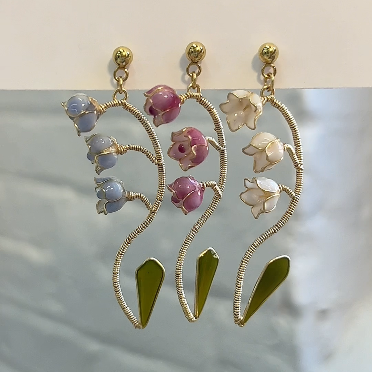 Preorder | Color-Changing Lily of the Valley Earrings