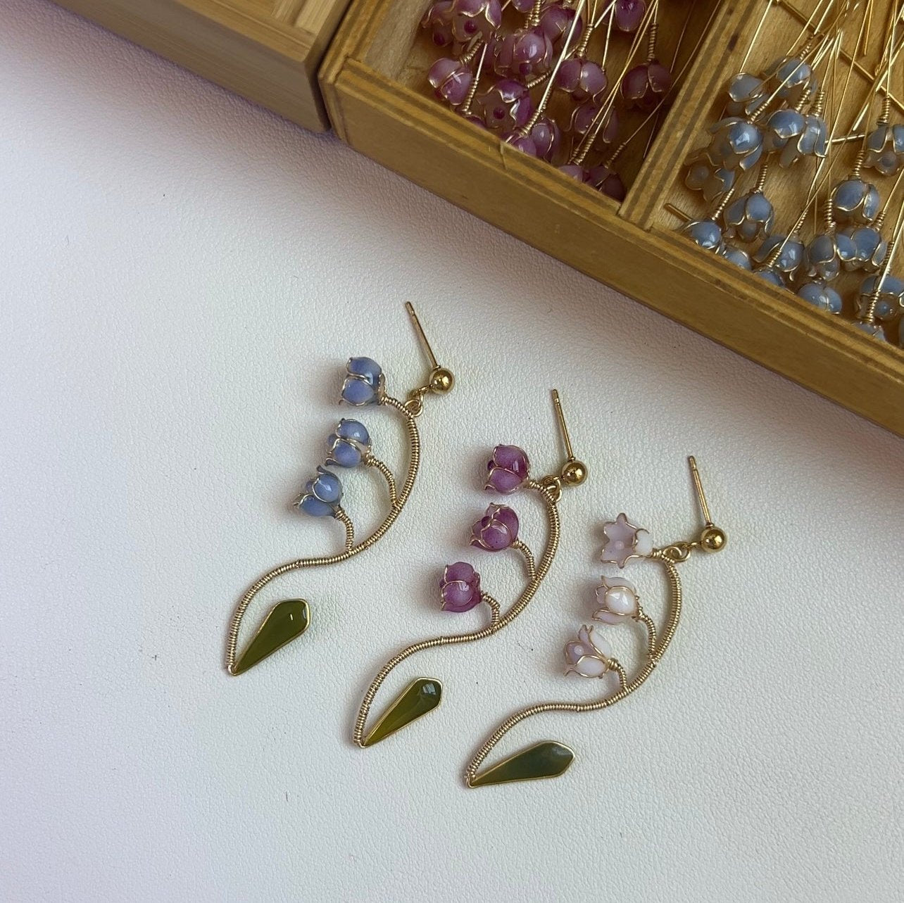 Preorder | Color-Changing Lily of the Valley Earrings