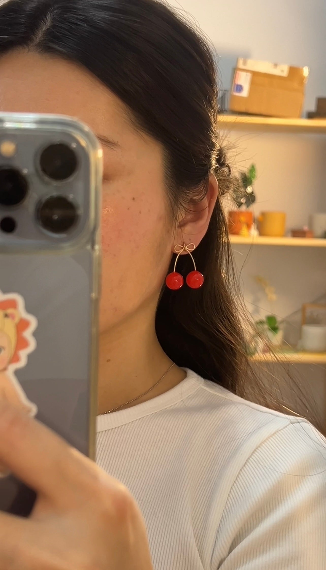 Preorder | Cherry Bow Studs