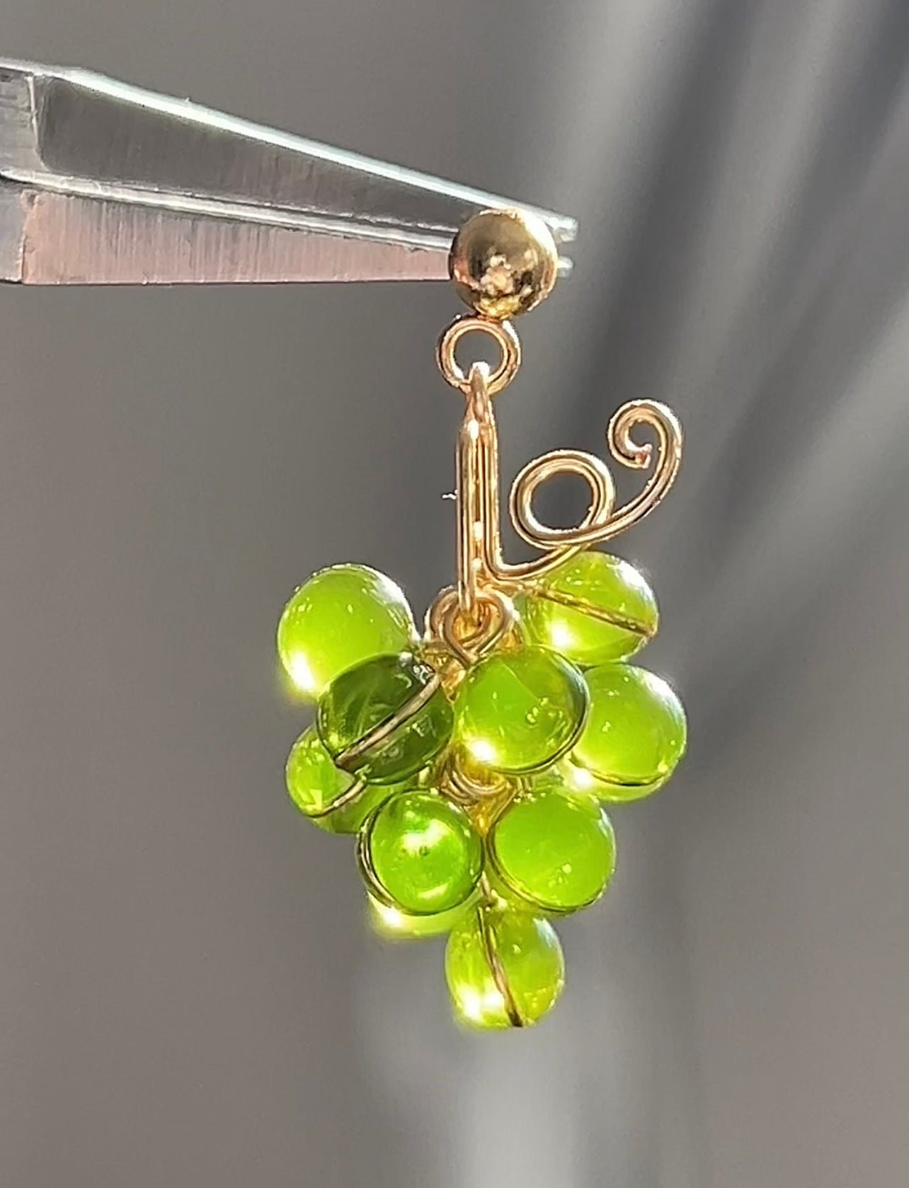 Preorder | Green and Purple Grape Earrings