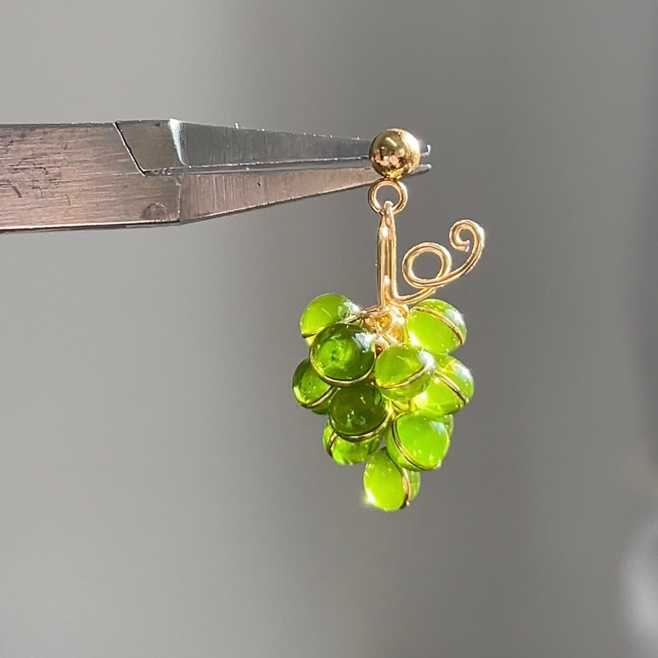Preorder | Green and Purple Grape Earrings
